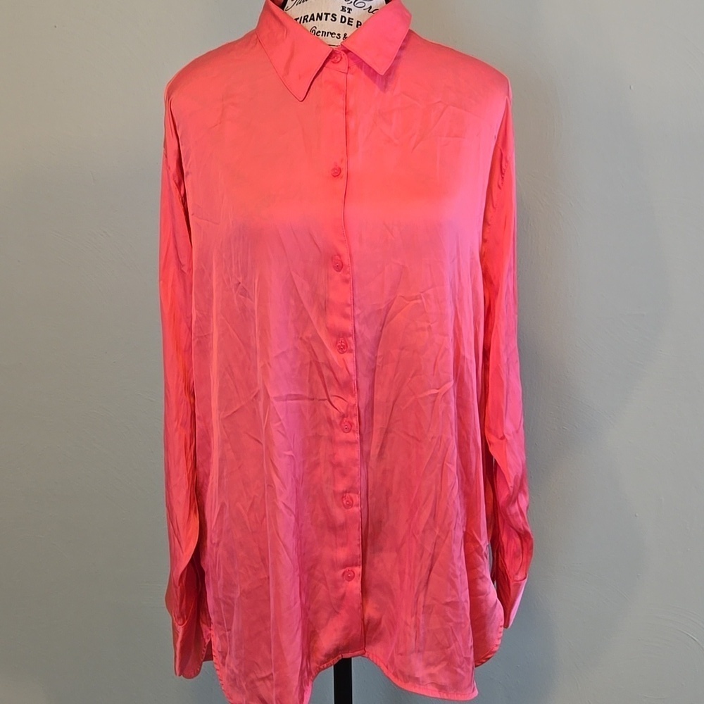 Pink Satin Blouse